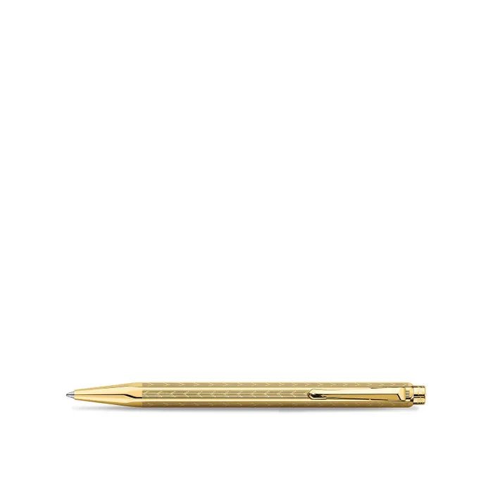 Caran d'Ache Ecridor Chevron Gilded Ballpoint Pen Gold