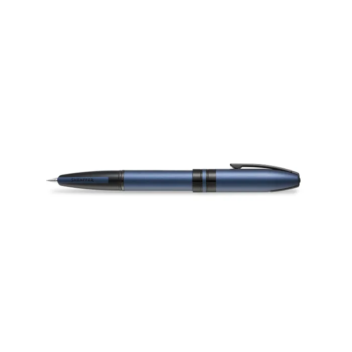 Sheaffer 9110 Icon Fountain Pen (Fine) - Metallic Blue with Glossy Black PVD Trim
