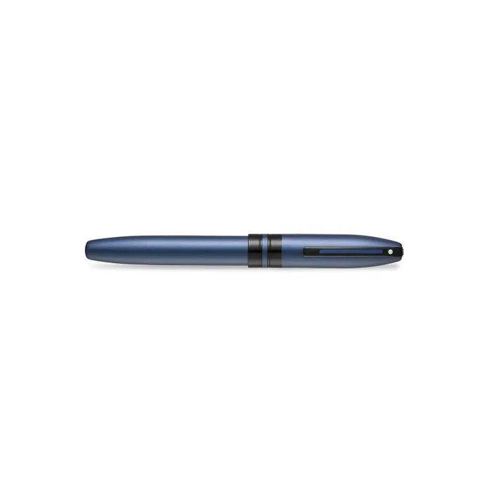 Sheaffer 9110 Icon Fountain Pen (Fine) - Metallic Blue with Glossy Black PVD Trim
