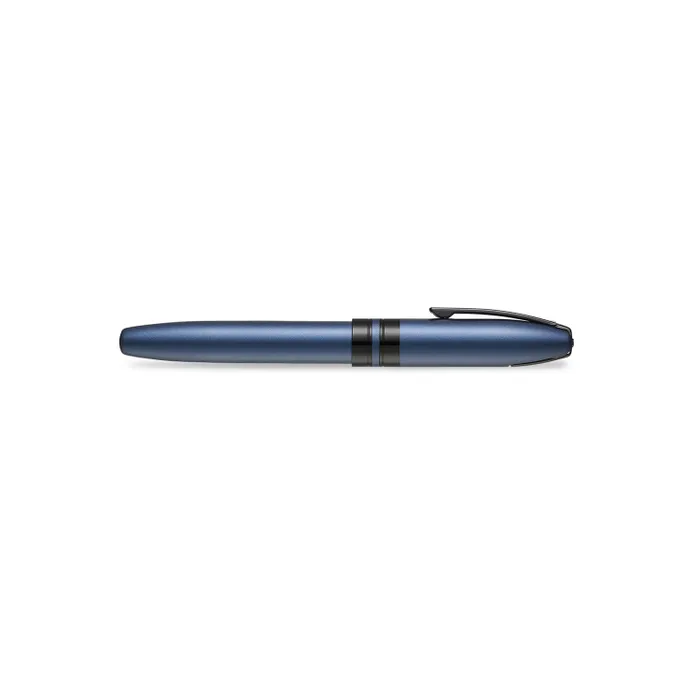 Sheaffer 9110 Icon Fountain Pen (Fine) - Metallic Blue with Glossy Black PVD Trim