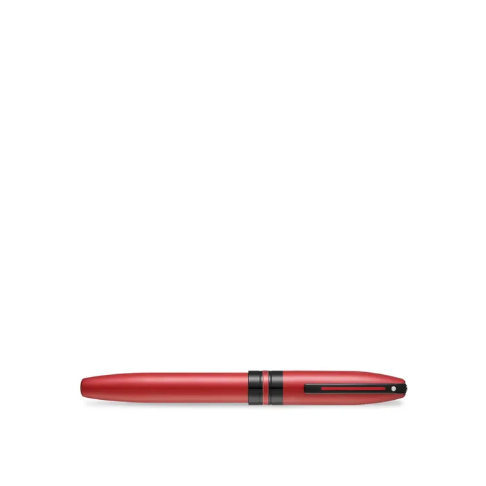 Sheaffer 9111 Icon Fountain Pen (Medium) - Metallic Red with Glossy Black PVD Trim