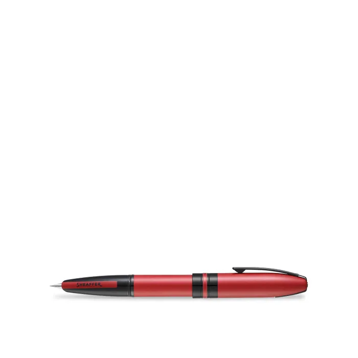 Sheaffer 9111 Icon Fountain Pen (Medium) - Metallic Red with Glossy Black PVD Trim