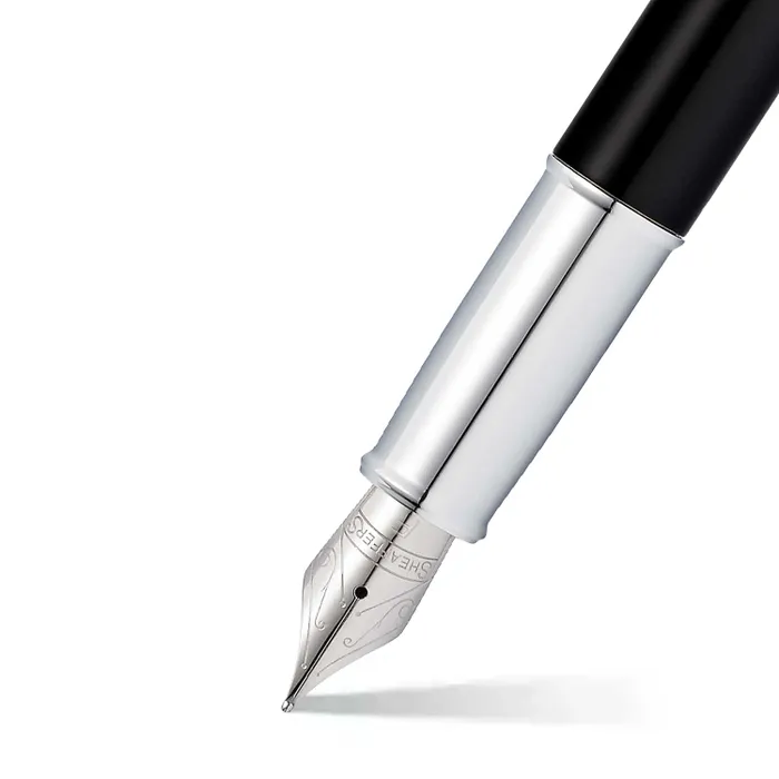 Sheaffer 9317 Gift 100 Fountain Pen (Medium) Matte Black with Chrome Plated Trim