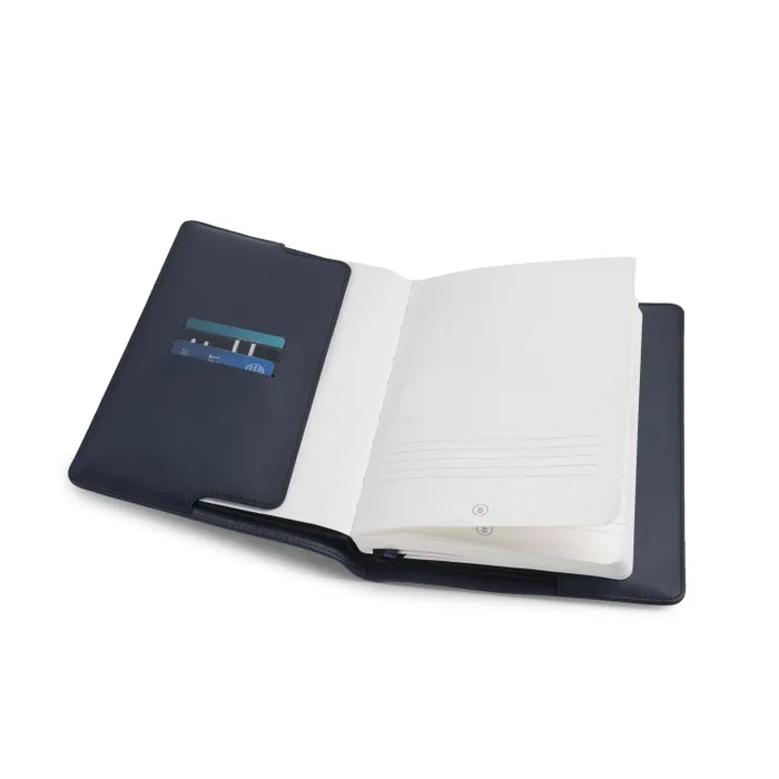 Lapis Bard Ducorium A5 Leather Notebook Jacket - Navy Blue