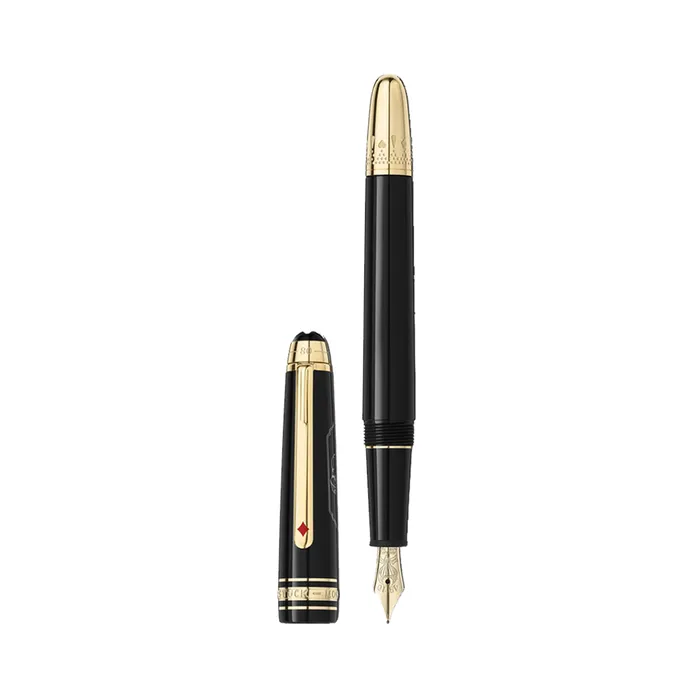 Montblanc 128472 MeisterstÃ¼ck Classique 'Around The World In 80 Days' Fountain Pen (14K Medium) - Anthracite With Gold Trims