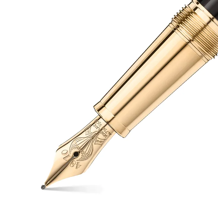 Montblanc 128471 MeisterstÃ¼ck Doue 'Around The World In 80 Days' Fountain Pen (18K Medium) - Anthracite With Gold Trims
