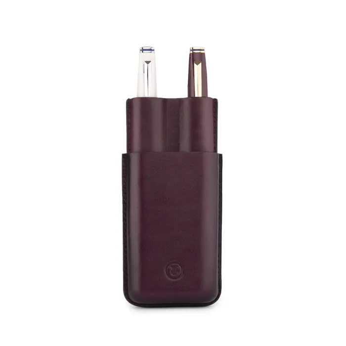 Lapis Bard Ducorium Moulded Pen Case - Bordeaux