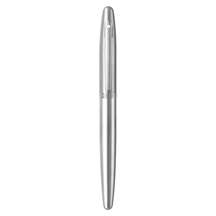 Sheaffer VFM 9426 Brushed Chrome Fountain Pen With Chrome Trim - Medium