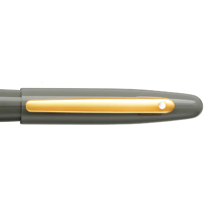 Sheaffer VFM 9427 Glossy Light Gray Fountain Pen With PVD Gold-Tone Trim - Medium