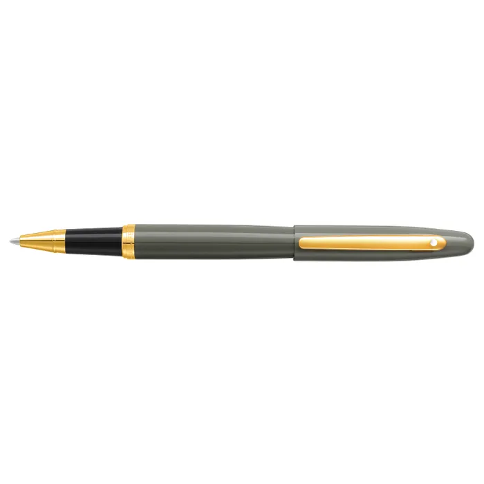 Sheaffer VFM 9427 Glossy Light Gray Rollerball Pen With PVD Gold-Tone Trim