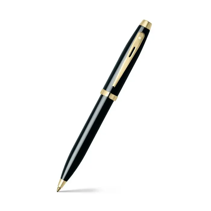 Sheaffer Gift Set 100 9322 Ballpoint Pen with Medium Notebook Glossy Black with Gold Trims