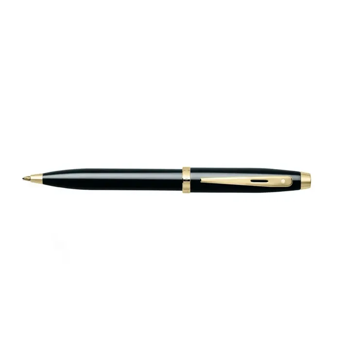 Sheaffer Gift Set 100 9322 Ballpoint Pen with Medium Notebook Glossy Black with Gold Trims