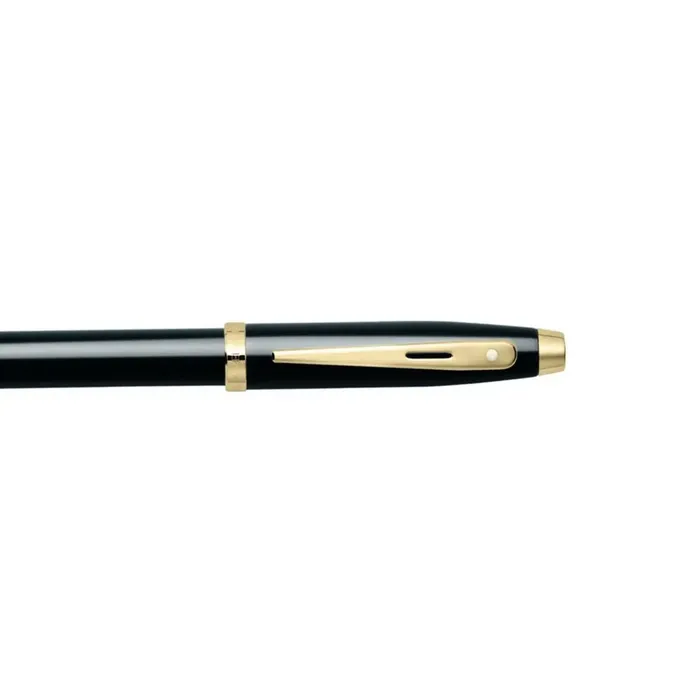 Sheaffer Gift Set 100 9322 Ballpoint Pen with Medium Notebook Glossy Black with Gold Trims