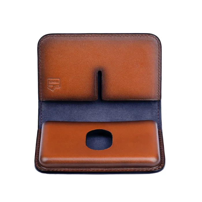Lapis Bard Ducorium Cognac Moulded Credit Card Case
