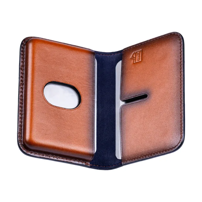 Lapis Bard Ducorium Cognac Moulded Credit Card Case
