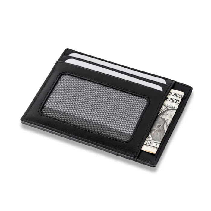 Lapis Bard Carbon Black Credit Card Holder- Black