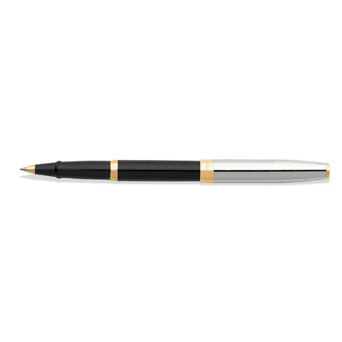 Sheaffer SAGARIS 9475 Gloss Black Barrel and Chrome Cap Rollerball Pen With Gold Tone  trim