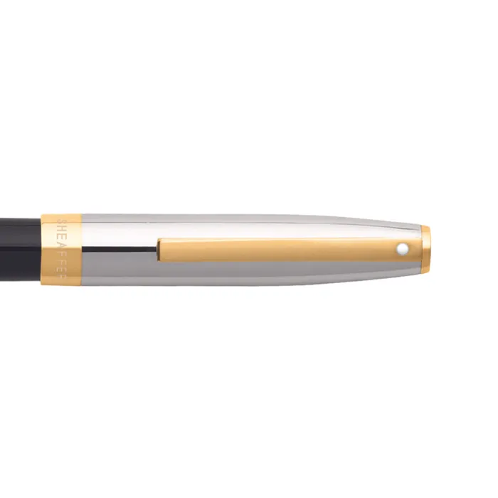 Sheaffer SAGARIS 9475 Gloss Black Barrel and Chrome Cap Fountain Pen With Gold Tone  trim - Medium