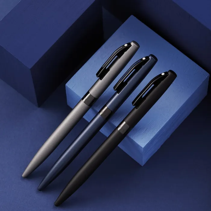Sheaffer REMINDER 9019 Matte Gray Ballpoint Pen With Black PVD  trim