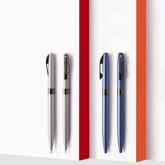 Sheaffer REMINDER 9019 Matte Gray Ballpoint Pen With Black PVD  trim