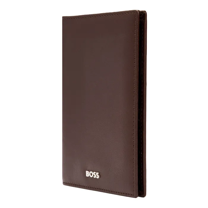 Boss Passport Holder Classic Smooth Brown
