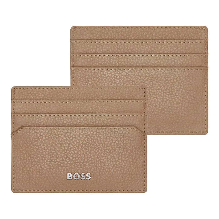 Hugo Boss Card Holder Classic Grained Camel