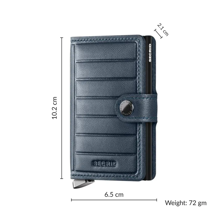 Secrid Miniwallet Embossed Lines Mei-Teal