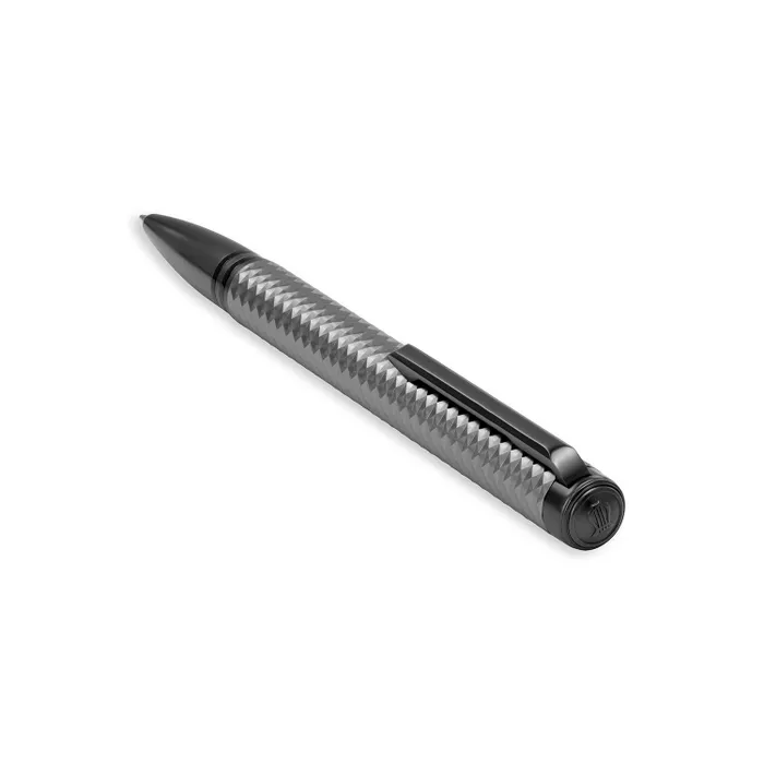 Lapis Bard Contemporary Torque Special Edition Ballpoint Pen - Titanium Colour with Shiny Gunmetal Trims