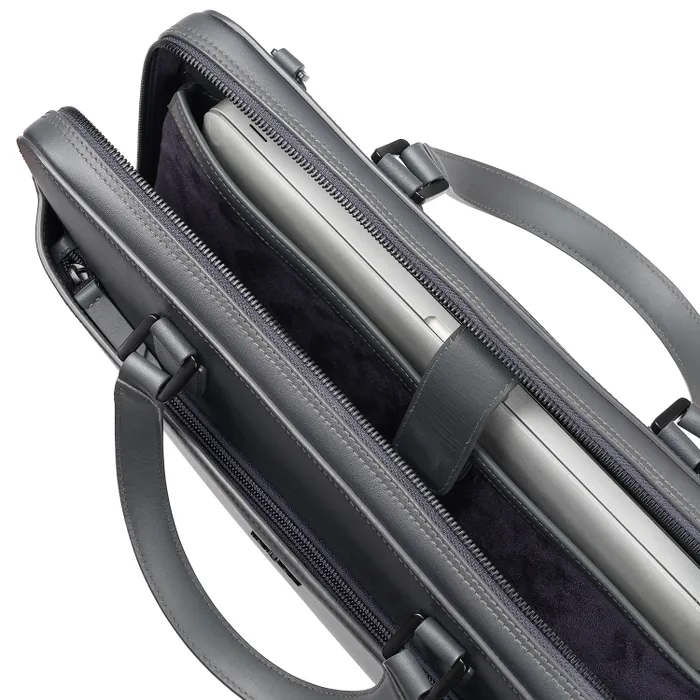Lapis Bard Ducorium Leather Spencer 15-inch Laptop Business Bag - Graphite