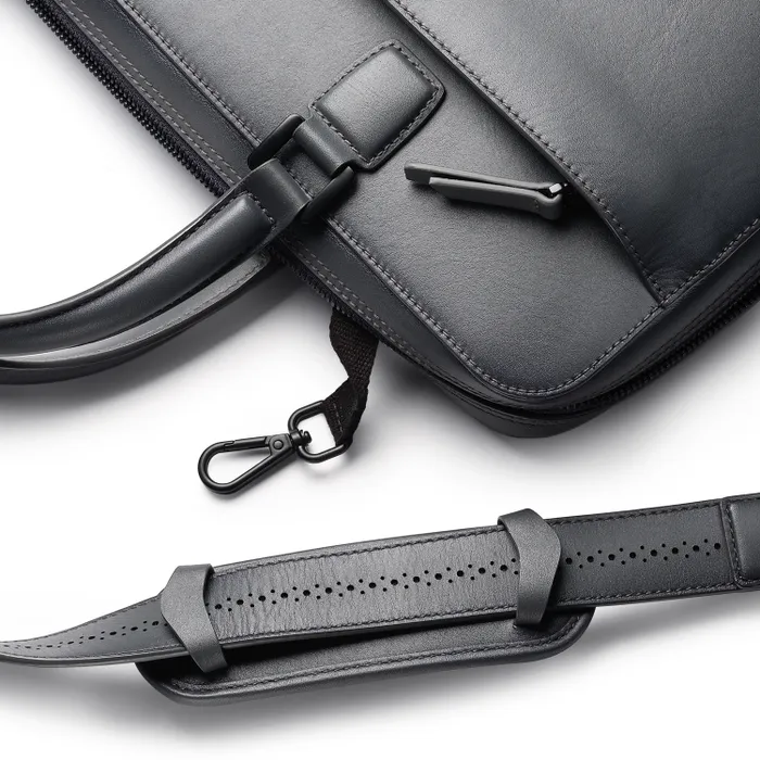 Lapis Bard Ducorium Leather Spencer 15-inch Laptop Business Bag - Graphite