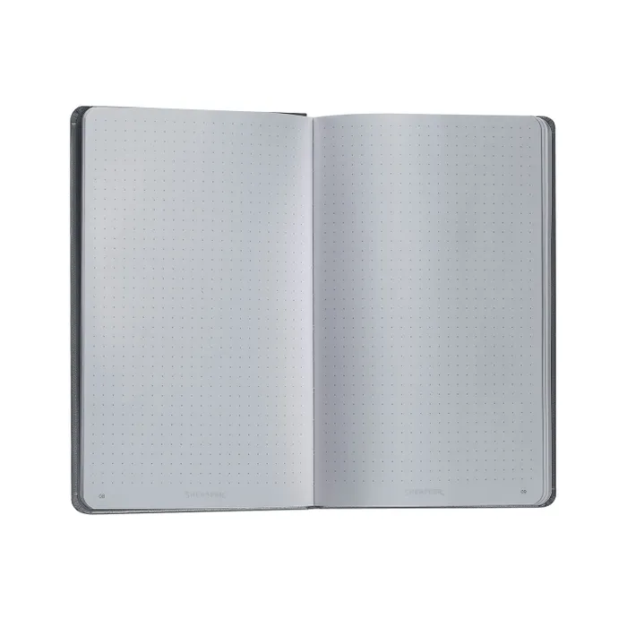 Sheaffer Medium Journal 90 GSM Ink Friendly Dot Grid with Eco-Friendly Cover - Grey