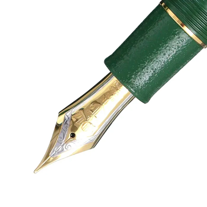 Sailor Iro Miyabi I Chitose-Midori King of Pens Fountain Pen (21K Broad) - Green With Gold Trims