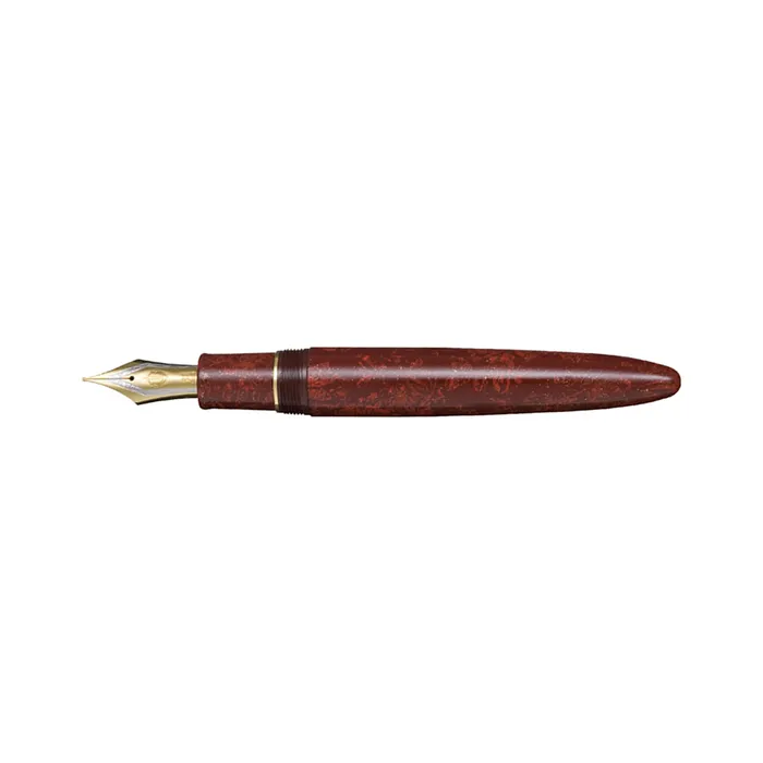Sailor Iro Miyabi II Fukaki Are King of Pens Fountain Pen (21K Broad) - Red With Gold Trims