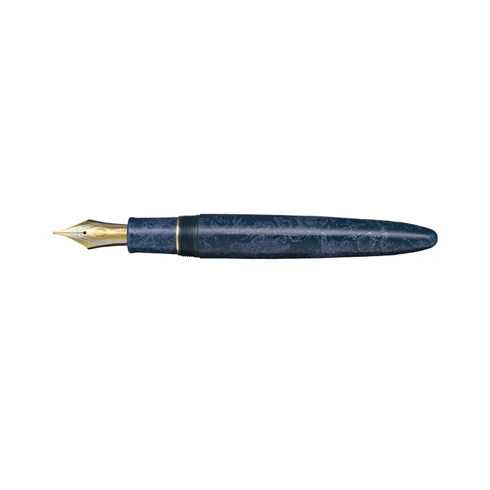 Sailor Iro Miyabi II Kon Ruri King of Pens Fountain Pen (21K Medium) - Blue With Gold Trims