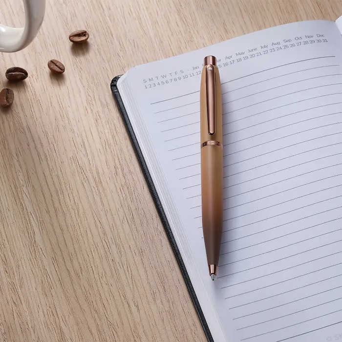 Sheaffer VFM 9428 Coffee Edition Matt Brown Ballpoint Pen with Regal Brown PVD Trims