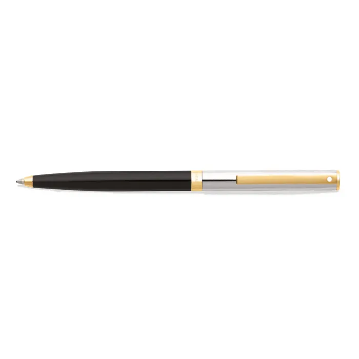 Sheaffer SAGARIS 9475-K Gloss Black Barrel and Chrome Cap Ballpoint Pen With Gold Tone trim