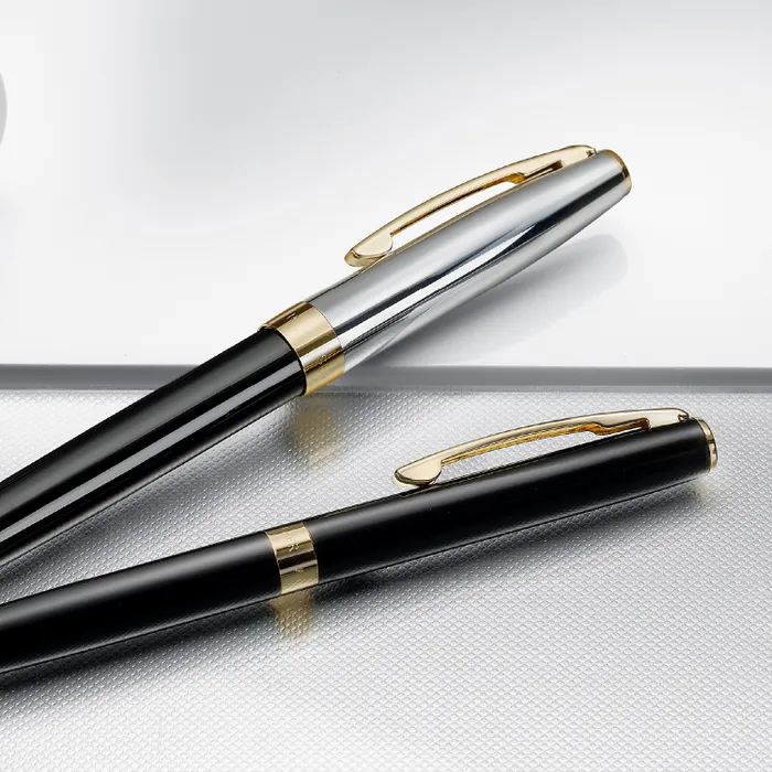 Sheaffer SAGARIS 9475-K Gloss Black Barrel and Chrome Cap Ballpoint Pen With Gold Tone trim