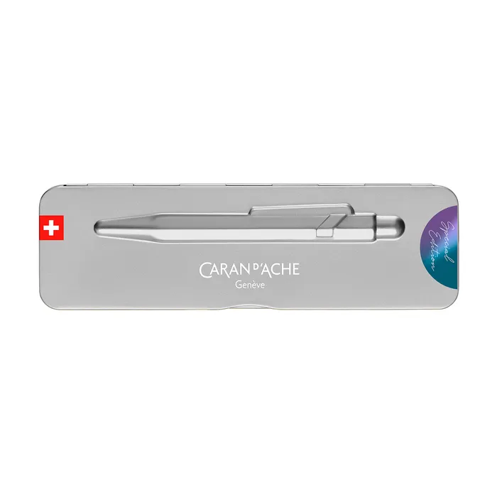 Caran d'Ache 849 Claim Your Style Ed. 5, purple ocean in grey slimpack Ballpoint Pen