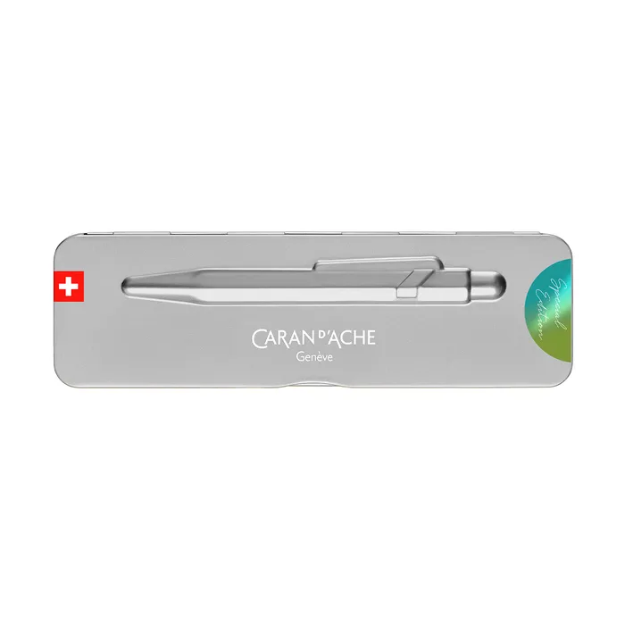 Caran d'Ache 849 Claim Your Style Ed. 5, arctic green in grey slimpack Ballpoint Pen-Special Edition