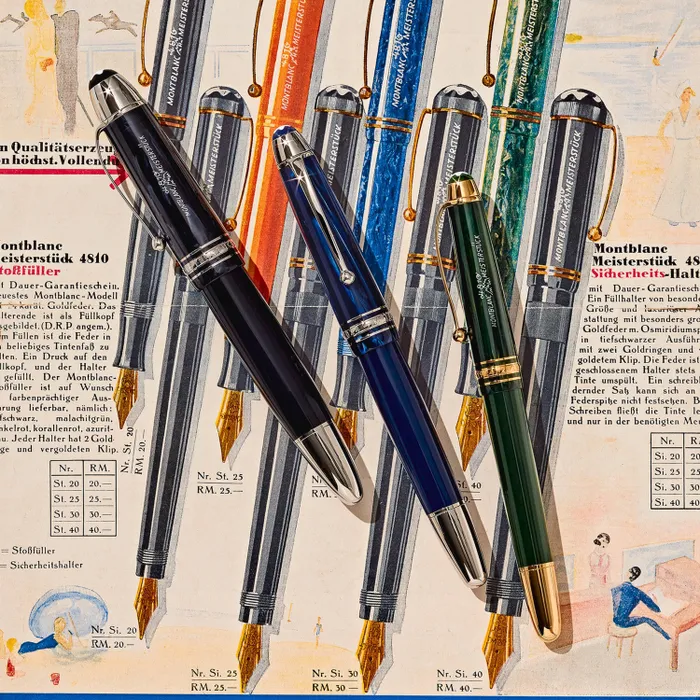 Montblanc 131341 MeisterstÃ¼ck The Origin Collection Classic Fountain Pen (14K Fine) - Green With Gold Trims