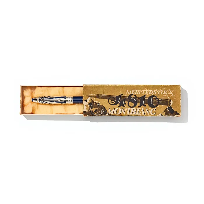 Montblanc 131346 MeisterstÃ¼ck The Origin Collection Doue Legrand Fountain Pen (14K Medium) - Blue With Platinum Trims