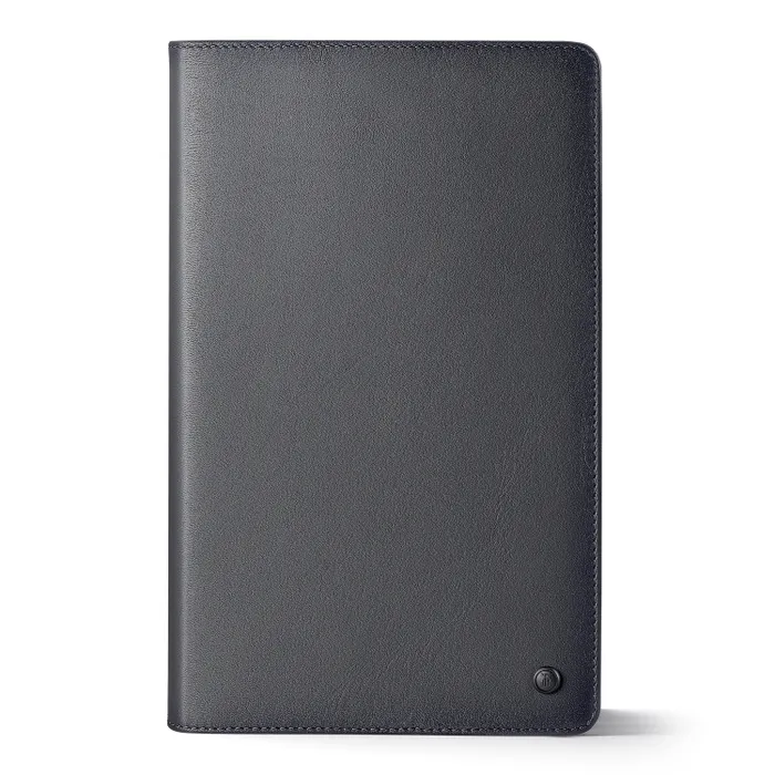 Lapis Bard Gift Set Torque Matte Ballpoint Pen and GraphiteÂ Ducorium Leather Notebook Jacket - Grey with Matte black trims