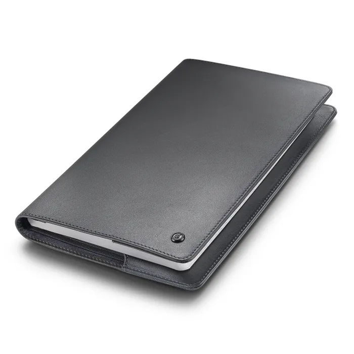 Lapis Bard Gift Set Torque Matte Ballpoint Pen and GraphiteÂ Ducorium Leather Notebook Jacket - Grey with Matte black trims