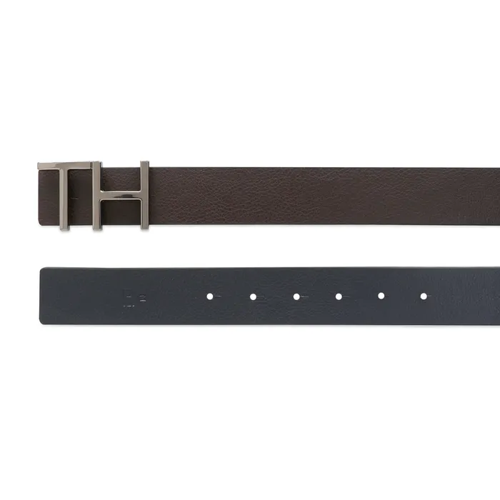 Tommy Hilfiger Cusack Reversible Semi Formal Belt Extra Large - Brown And Navy