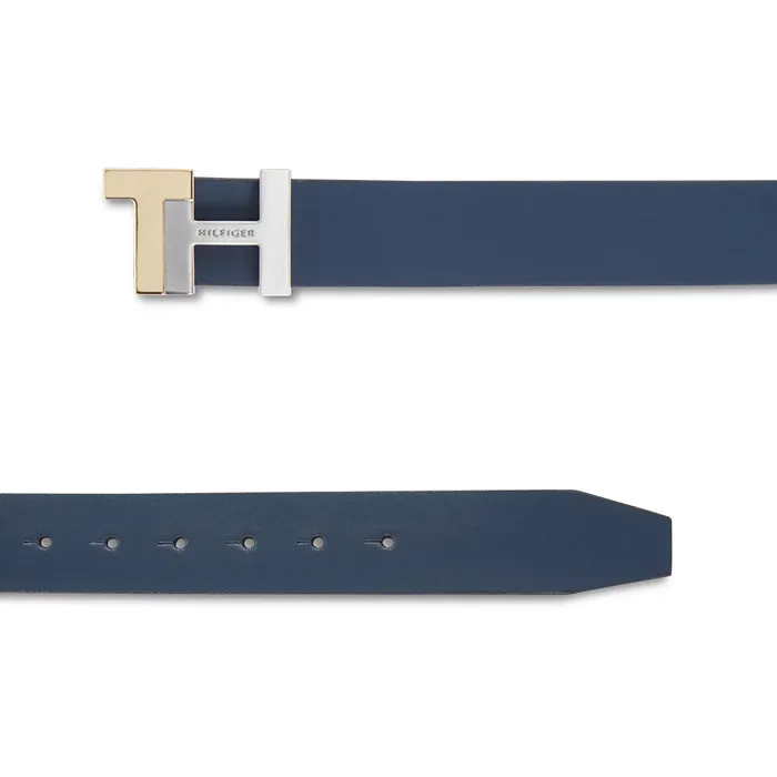 Tommy Hilfiger Skive Reversible Casual Belt Medium - Navy And Brown