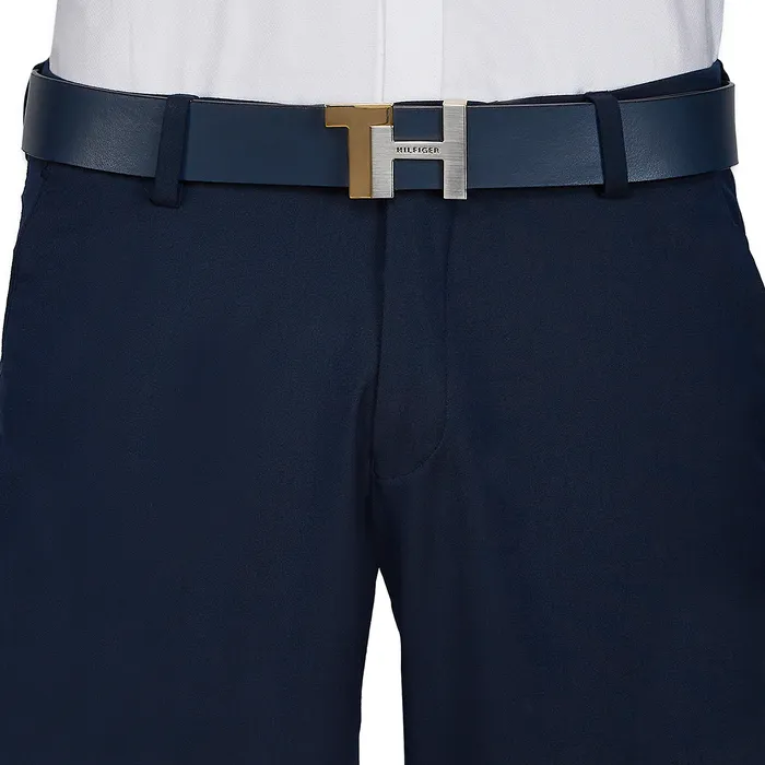 Tommy Hilfiger Skive Reversible Casual Belt Medium - Navy And Brown