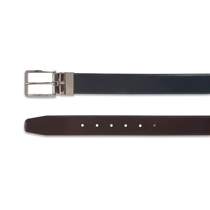 Tommy Hilfiger Keeney Reversible Casual Belt Medium - Navy And Wine