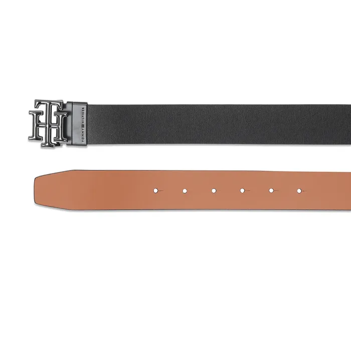 Tommy Hilfiger Scantic Reversible Semi Formal Belt Medium - Black And Tan