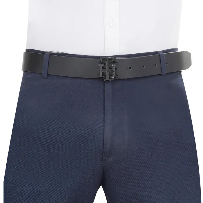 Tommy Hilfiger Scantic Reversible Semi Formal Belt Medium - Black And Tan