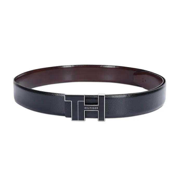 Tommy Hilfiger Bensted Reversible Semi Formal Belt Medium - Black And Brown